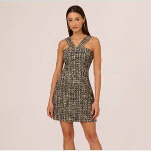 Womens Textured Polyester Sheath Dress